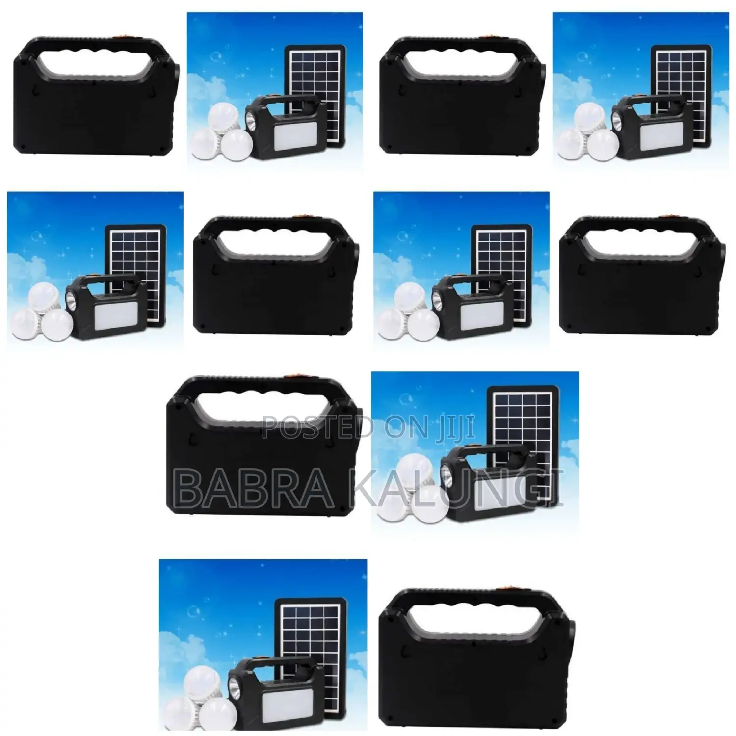 EASY POWER Mini Solar Lighting System With 4 Lights-Black