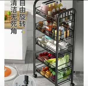 6 Later Metallic Kitchen Rack/Trolley