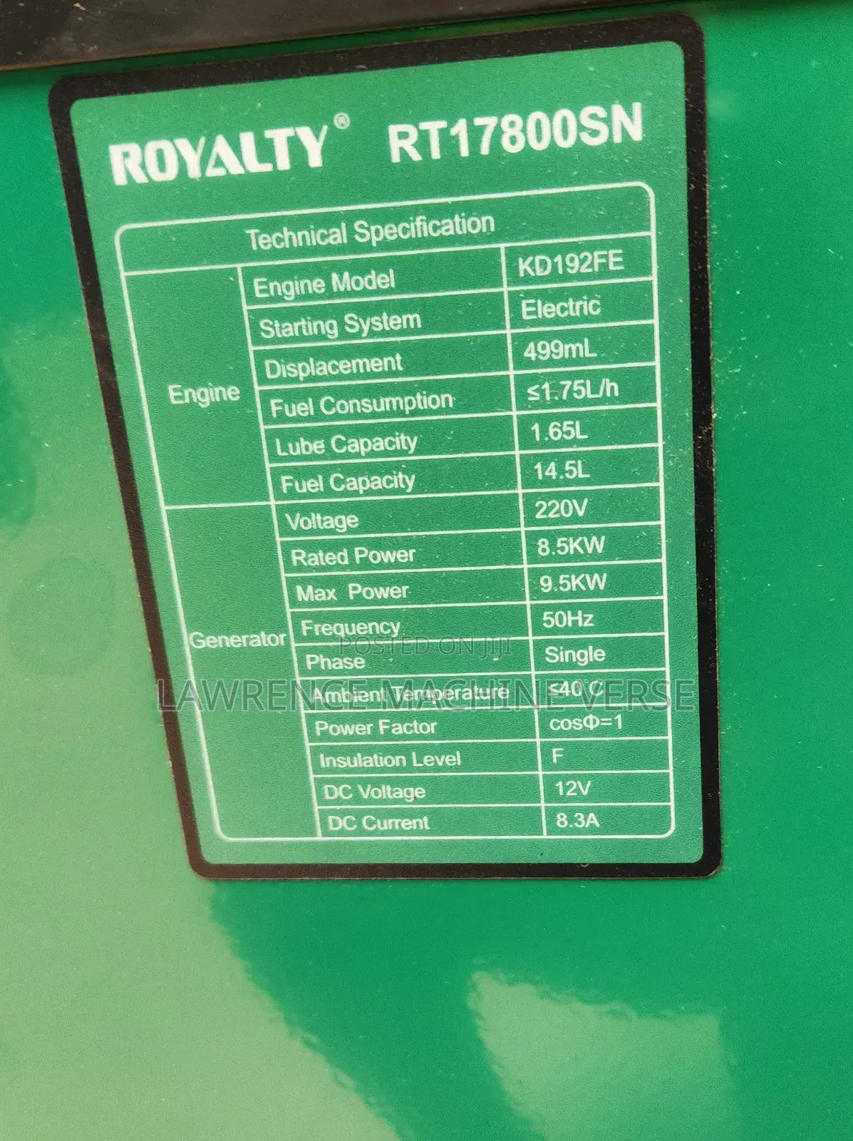 Diesel Generator Japan Made 9/10kva