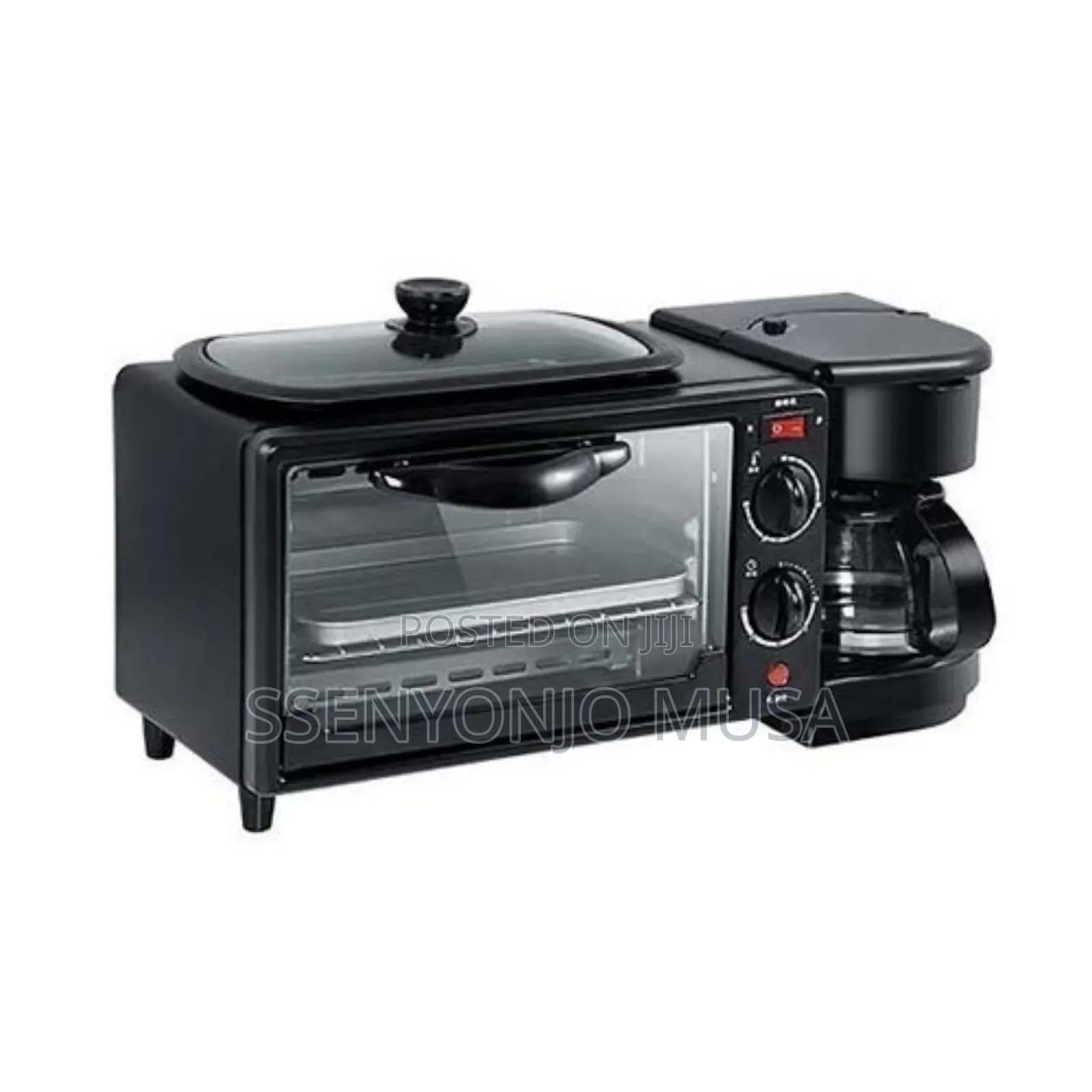Hoffman 3-in-1 Breakfast Maker | Coffee, Frying Pan Bread-