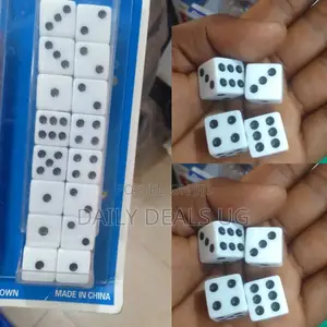 Ludo Dice Set White
