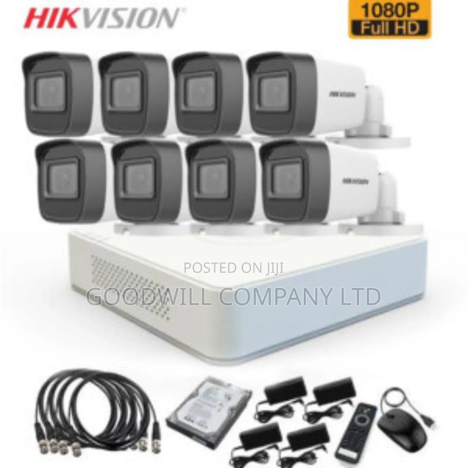 8 Channel Hik Vision CCTV Camera Full Kit Minium Color Vu