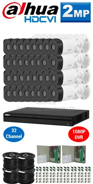32 Channel Dahua 24/7 Turbo Nightvision CCTV Camera Full Kit