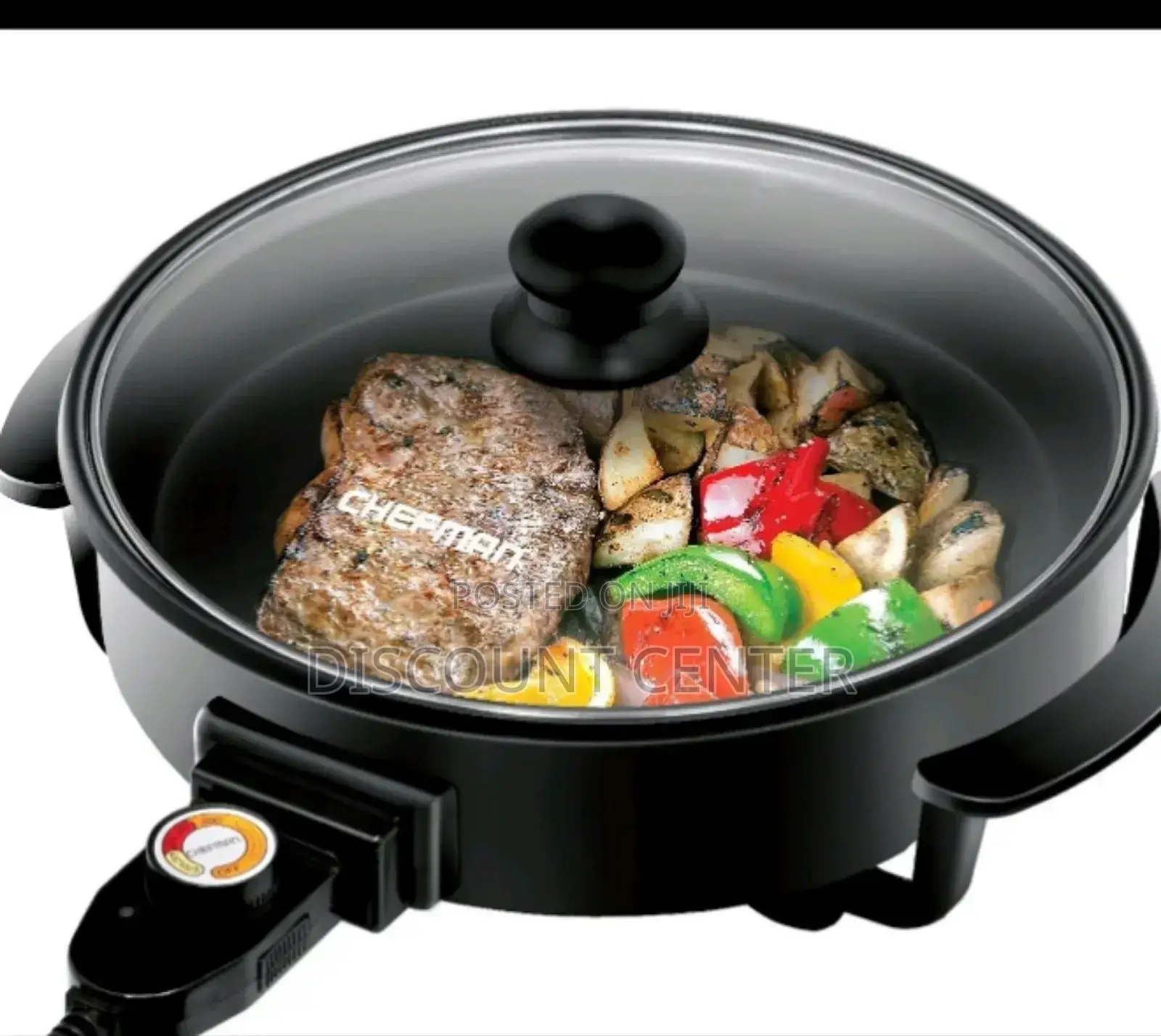 Electric Frying Pan With Steamer