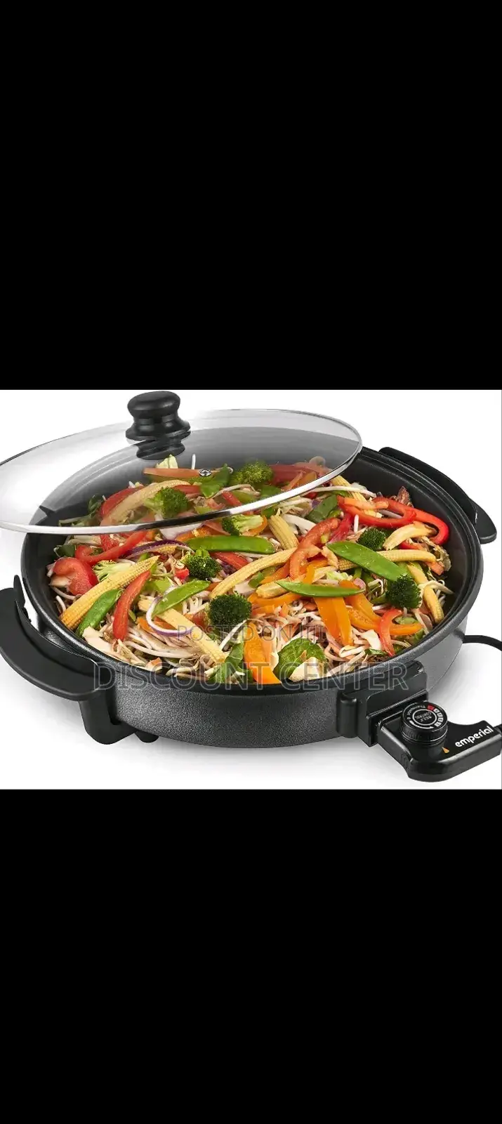 Electric Frying Pan With Steamer