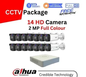 16 Channel Dahua Colorvu CCTV Camera Full Kit Minium Colorvu