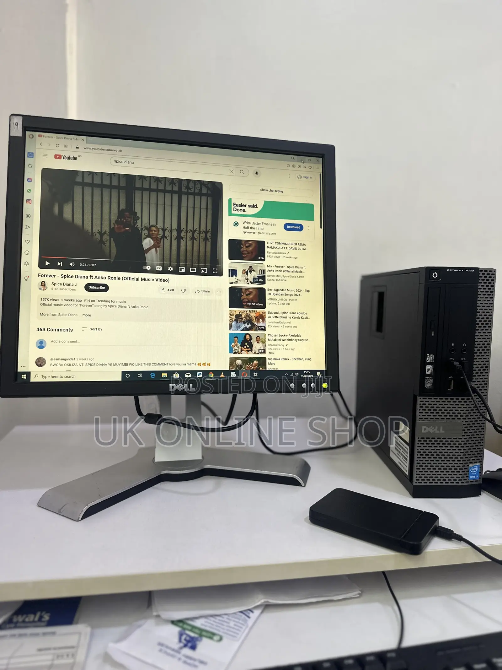 Desktop Computer Dell Optiplex 3000 MT 4GB Intel Core I3 HDD+SSD 500GB