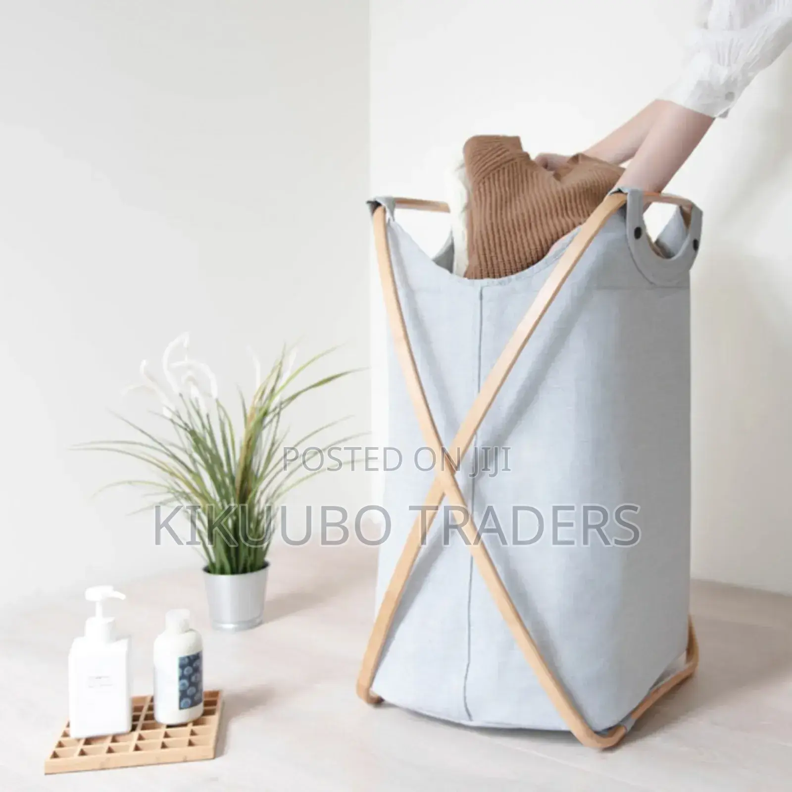 Folding Bamboo Laundry Basket