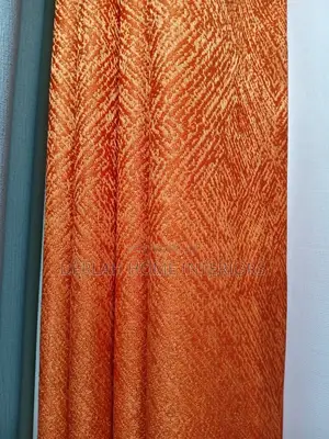 Orange Curtain In Sixteen (Material) Per Ready Meter