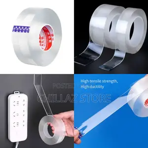 Wall Mounted Transparent Double Sided Tape.