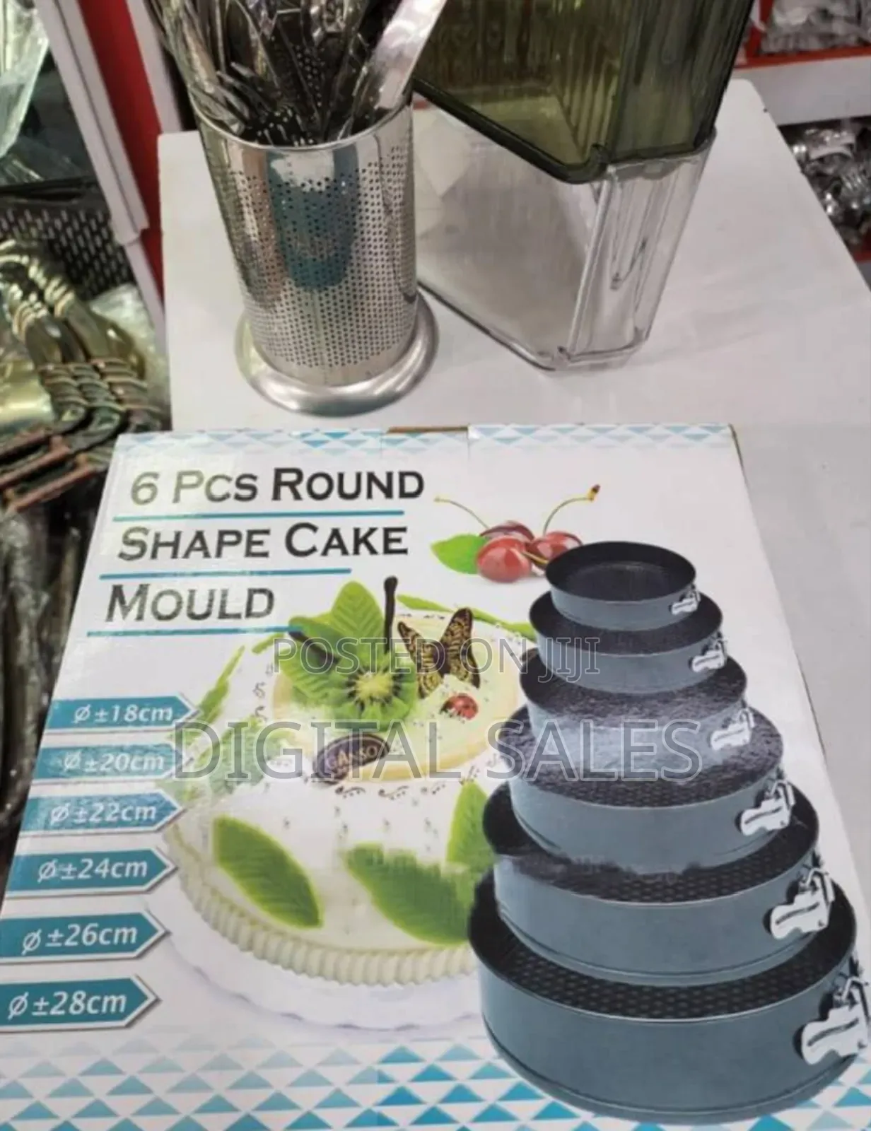 6pcs Round Cake Mould Set.