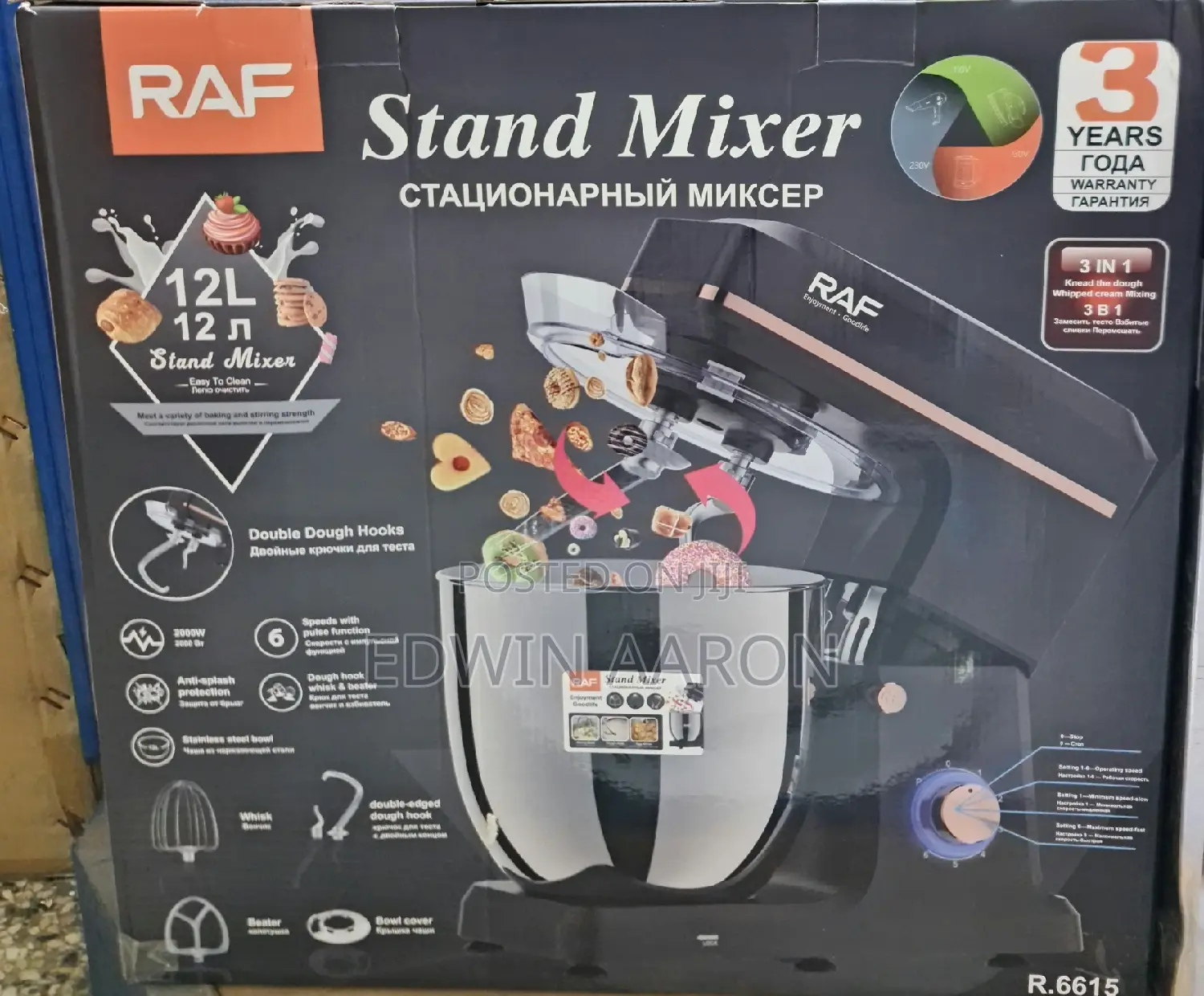 3 in 1 Raf Electric Stand Mixer