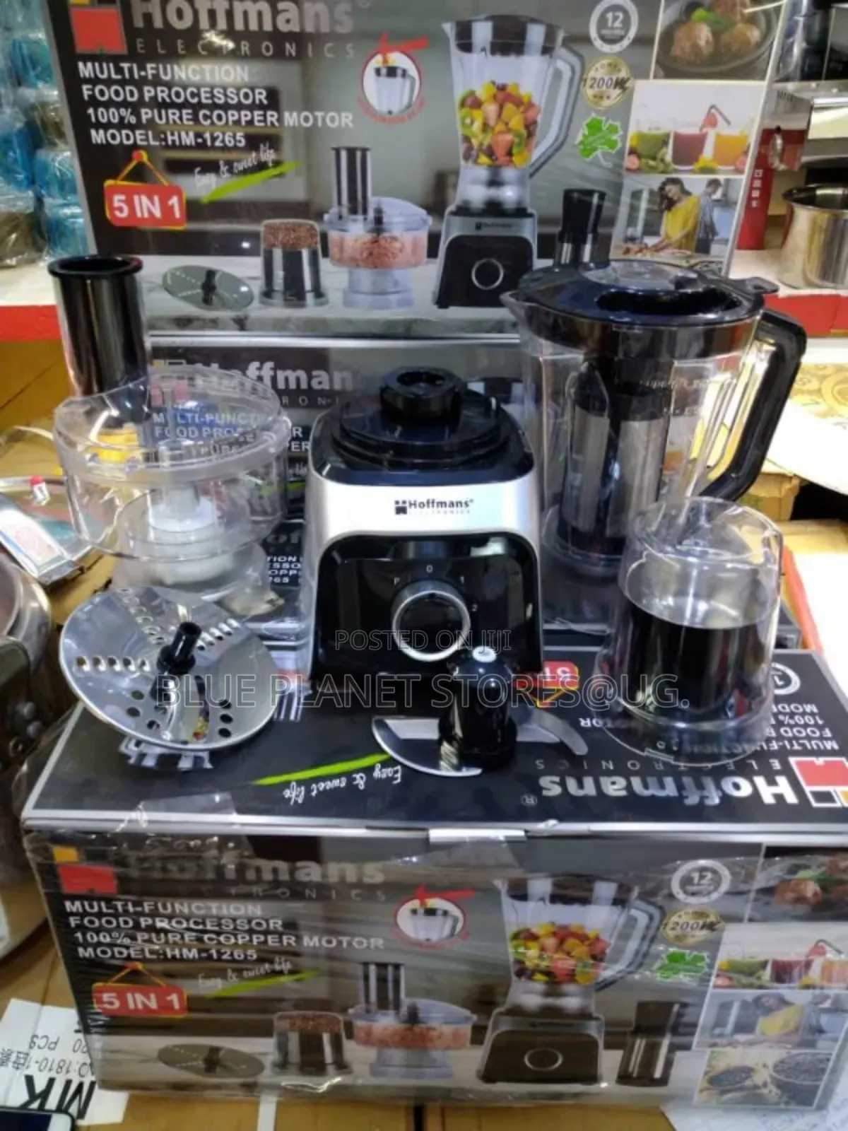 HOFFMANS 5_in_1/1.8litres Food Processor // 1200w // HM-1265