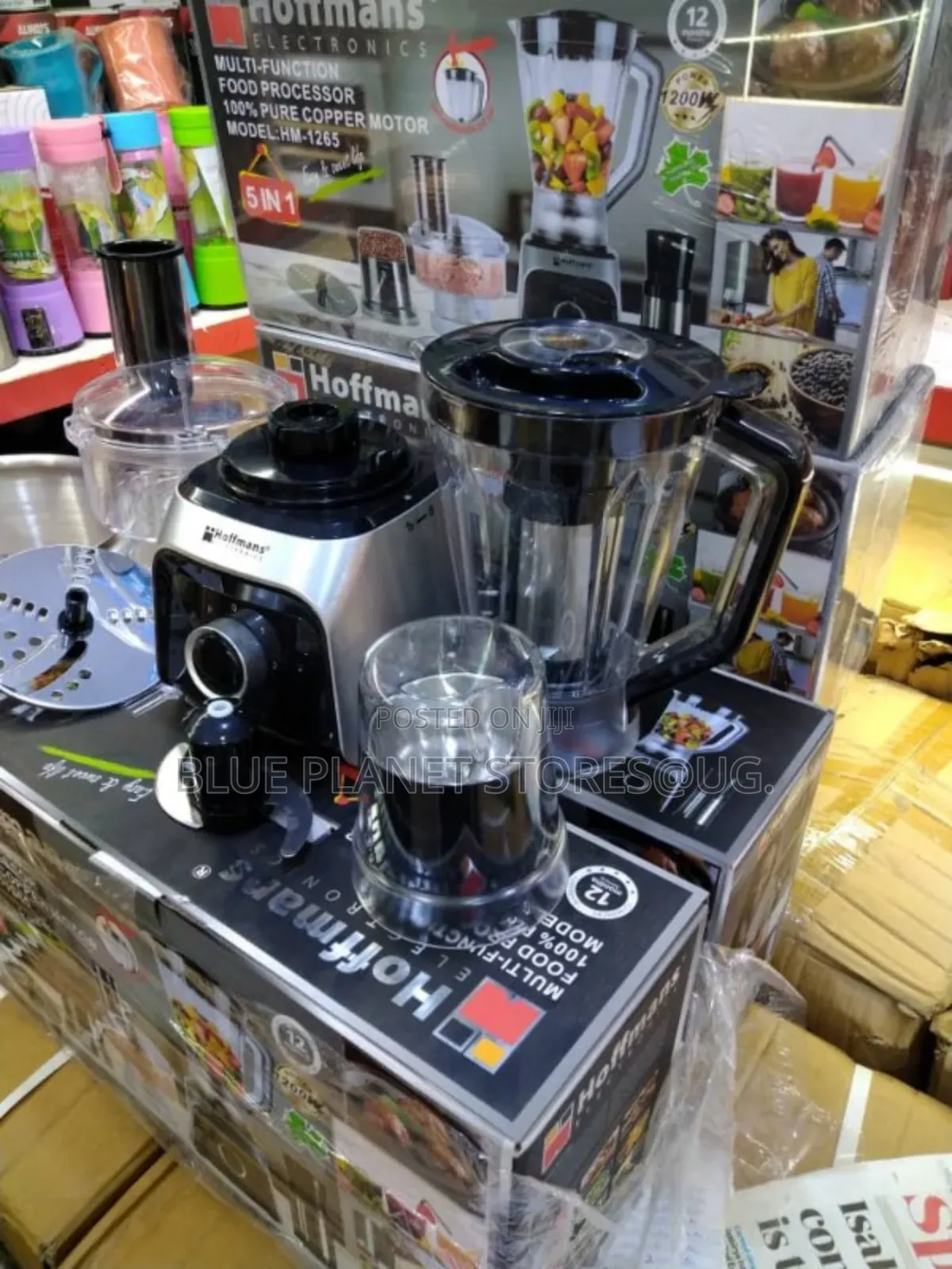 HOFFMANS 5_in_1/1.8litres Food Processor // 1200w // HM-1265