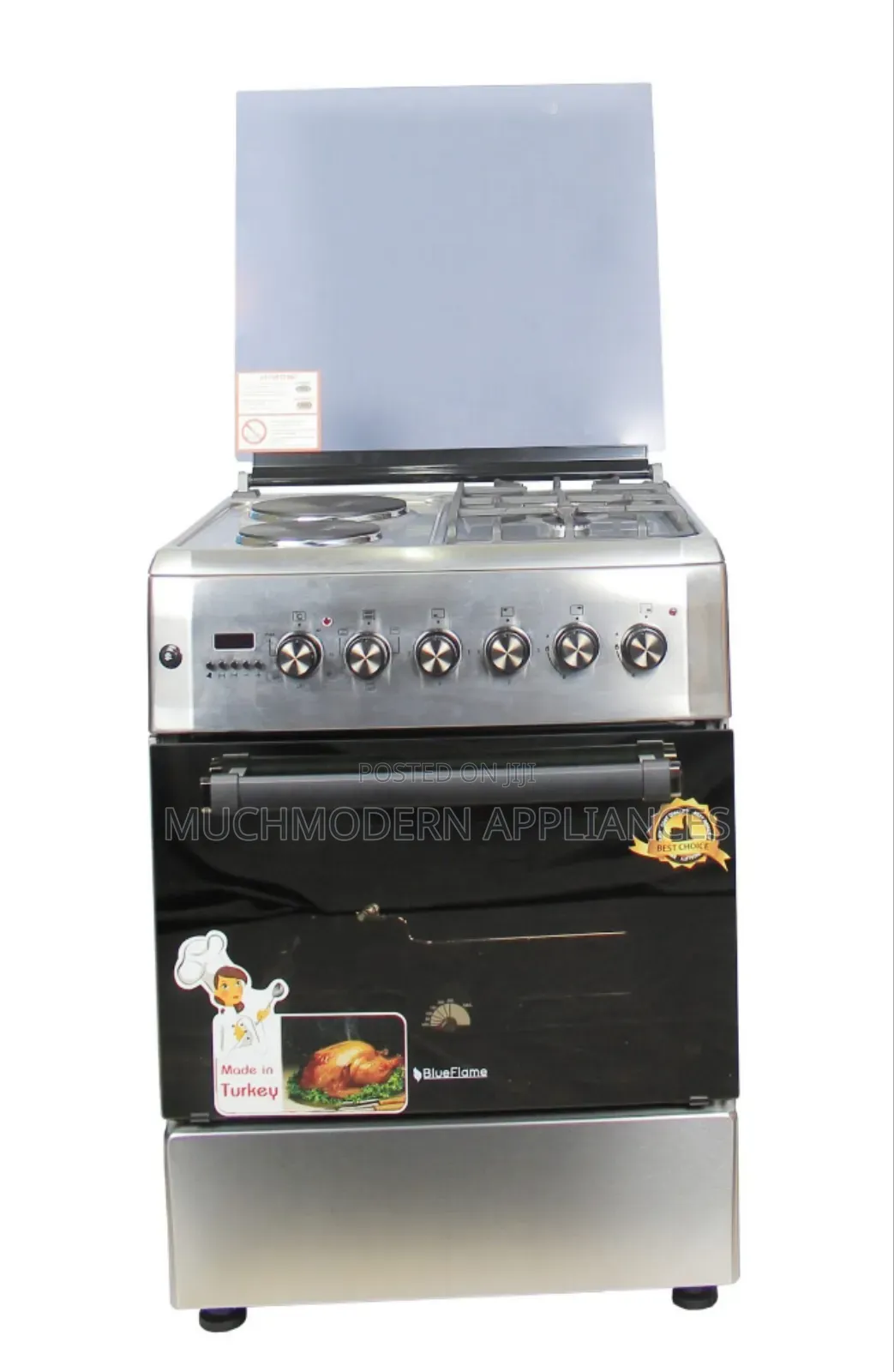 Blueflame Diamond Cooker, 60x60cm, 2 Gas + 2 Electric