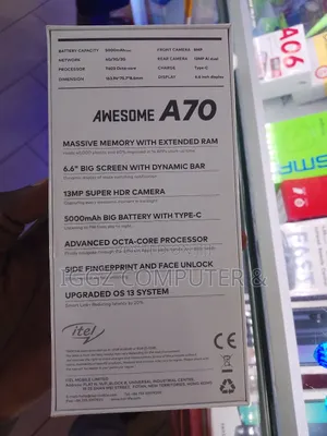 New Itel A70 128 GB Gold