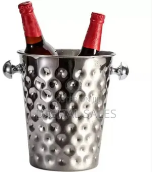 Silver Stainless Steel Ice Bucket Bowl