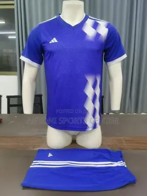 Blue Plian Jerseys Adidas