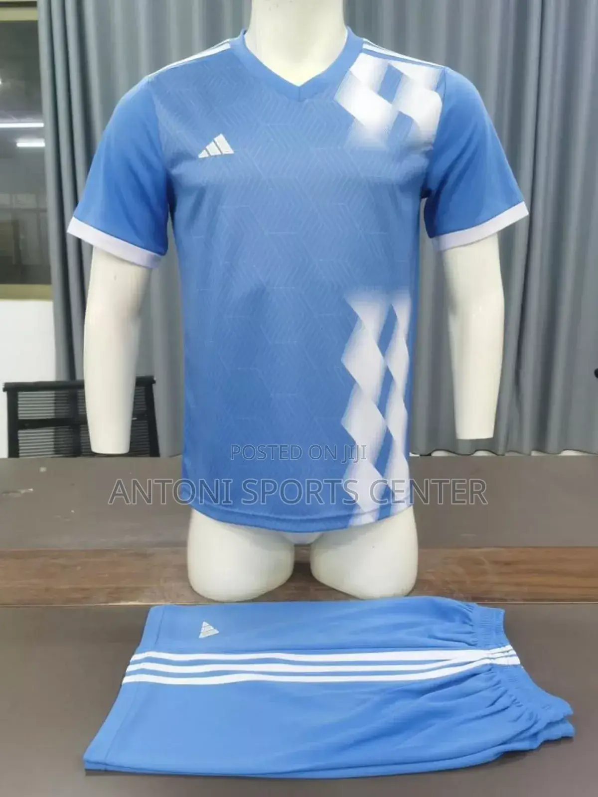 Blue Plian Jerseys Adidas