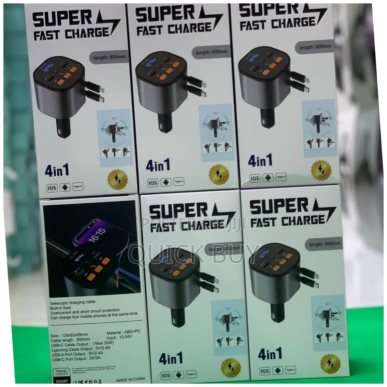 New 4-in-1 Superfast Charger With Mp3