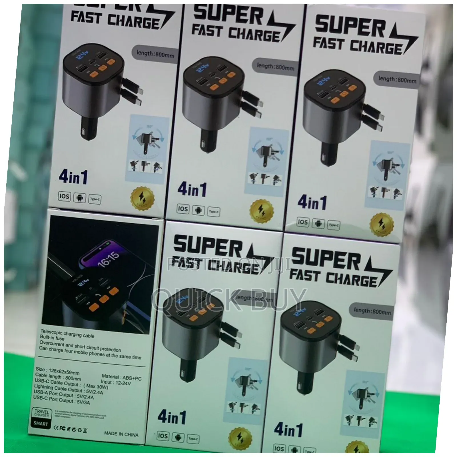 New 4-in-1 Superfast Charger With Mp3