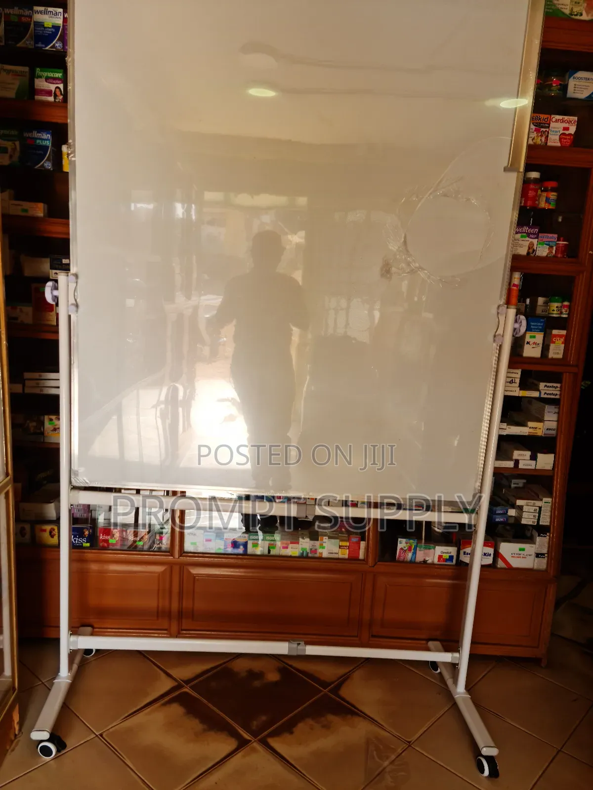 120x150cm Whiteboard With a Stand Plus Markers Eraser
