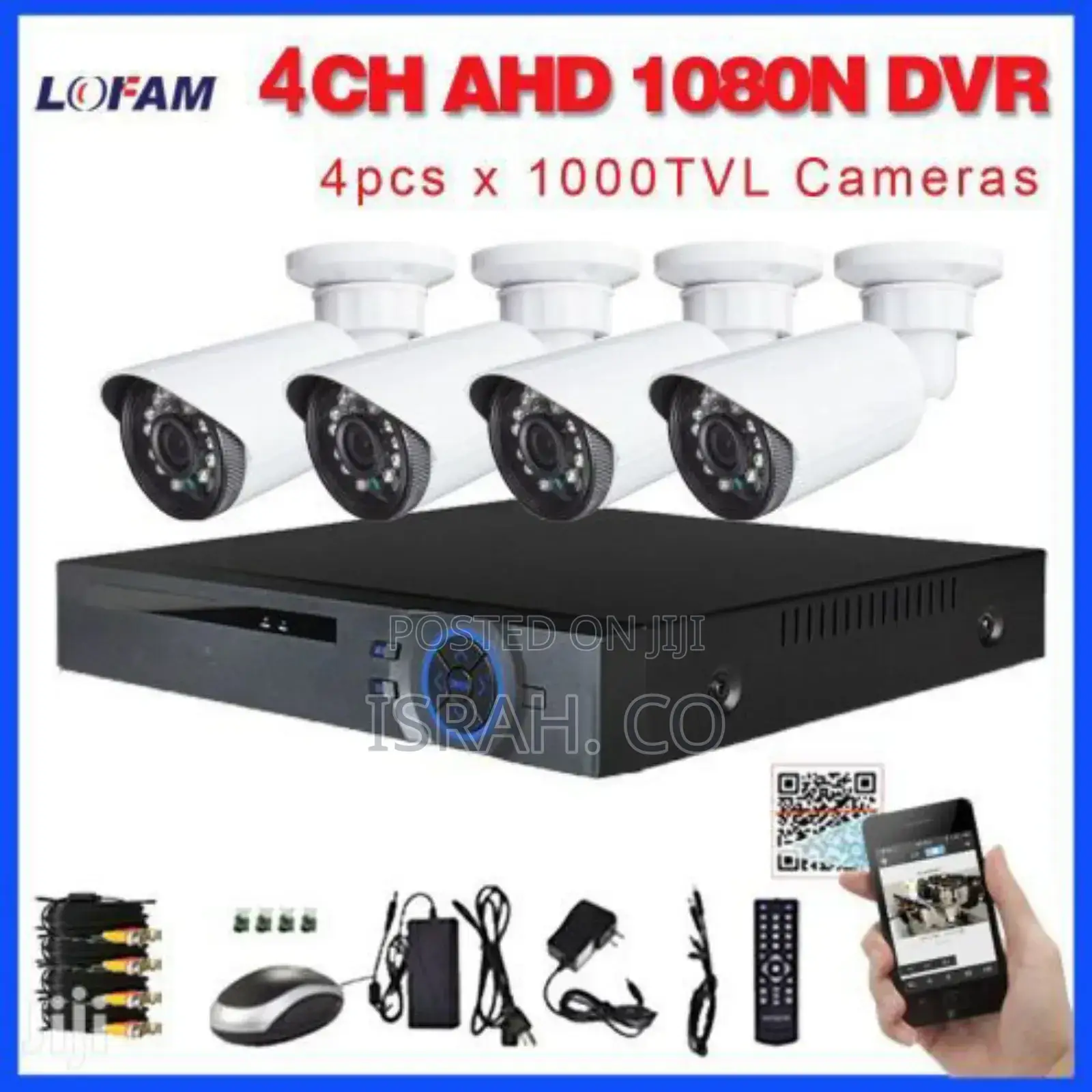 Adh 2mp 4ch 1080P Manual AHD DVR Kit Metal IR Bullet 4 CCTV