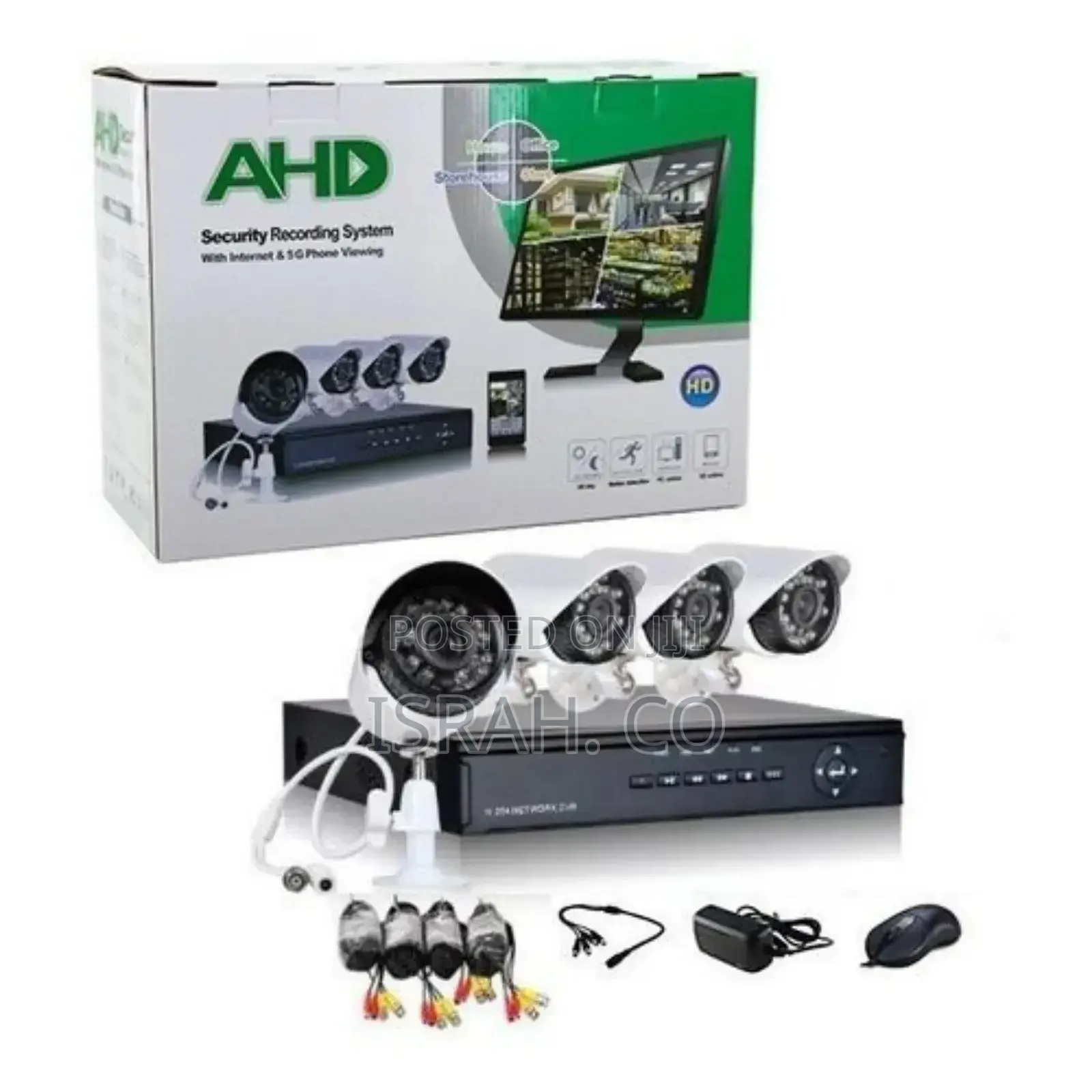 Adh 2mp 4ch 1080P Manual AHD DVR Kit Metal IR Bullet 4 CCTV