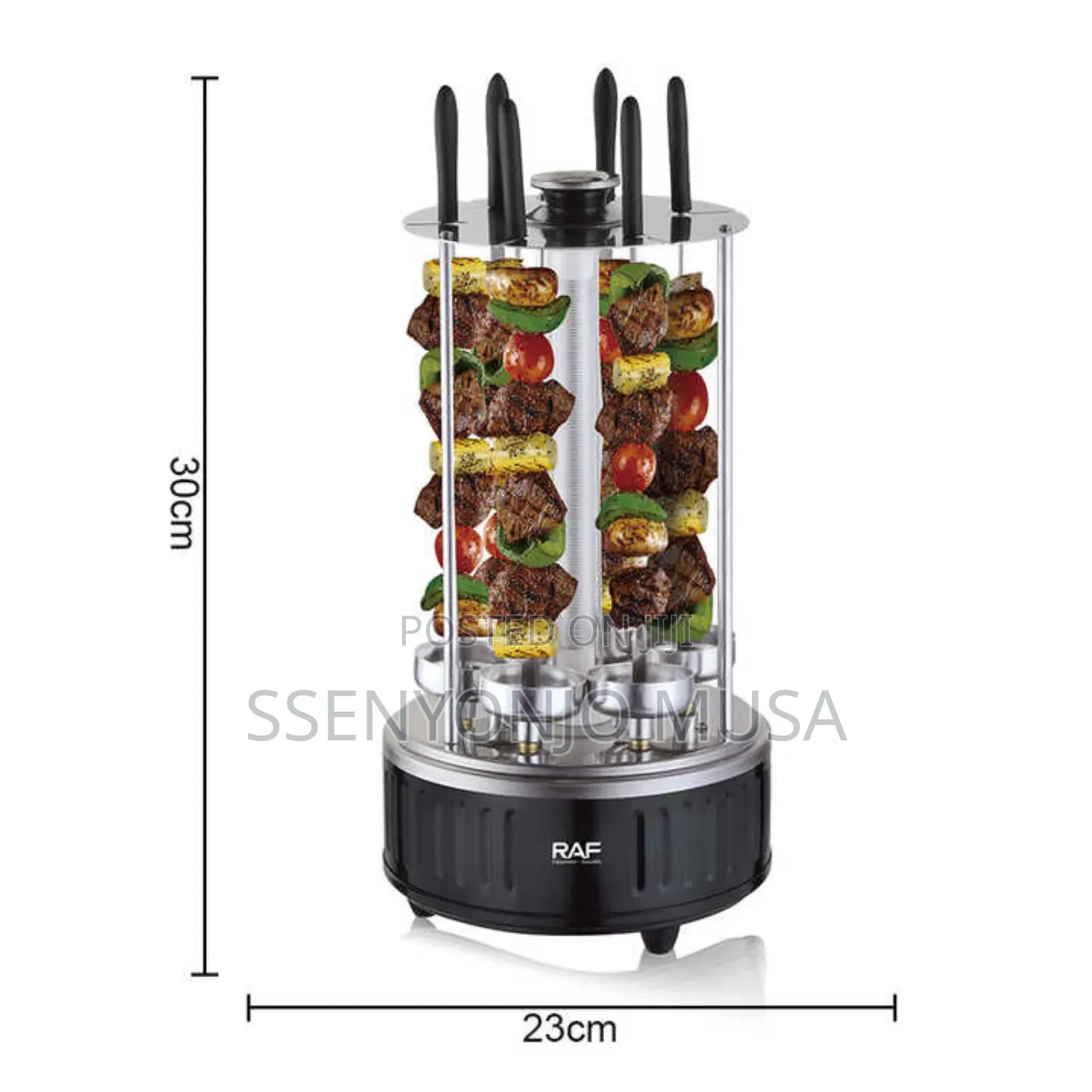 Raf Electric BBQ Grill R.8612 | Vertica| Portable Rotating-