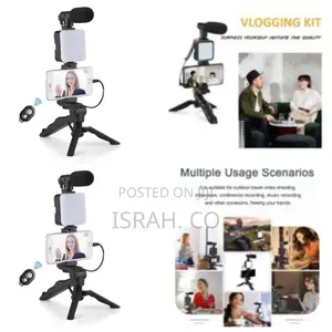 Kit for Video Making, Mic, Mini Tripod Stand, Led Light