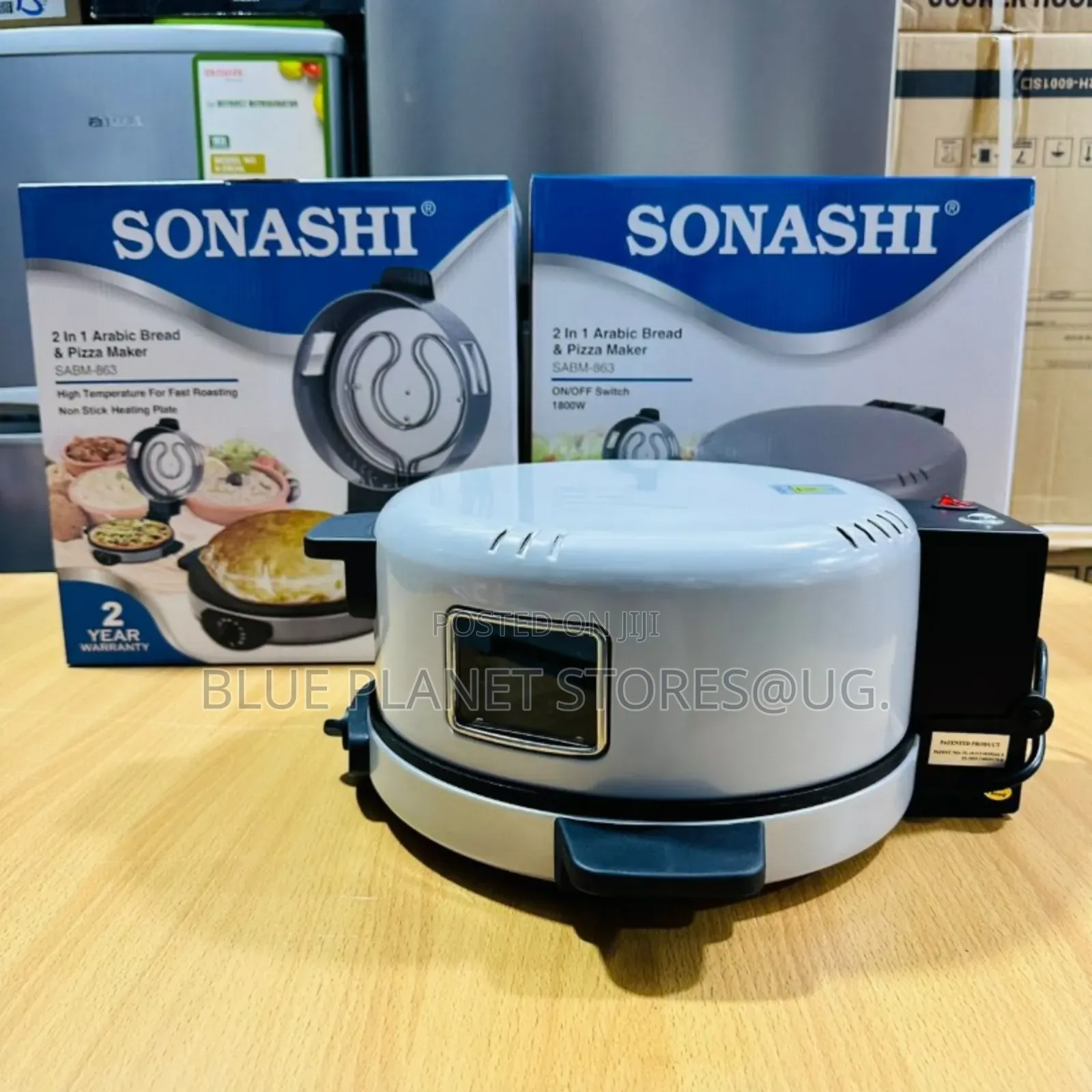 SONASHI 2-in-1 Arabic Bread Pizza Maker \ 1800w \ SABM-863