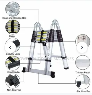 2meter / 6feet Selfolding Telescopic Ladder