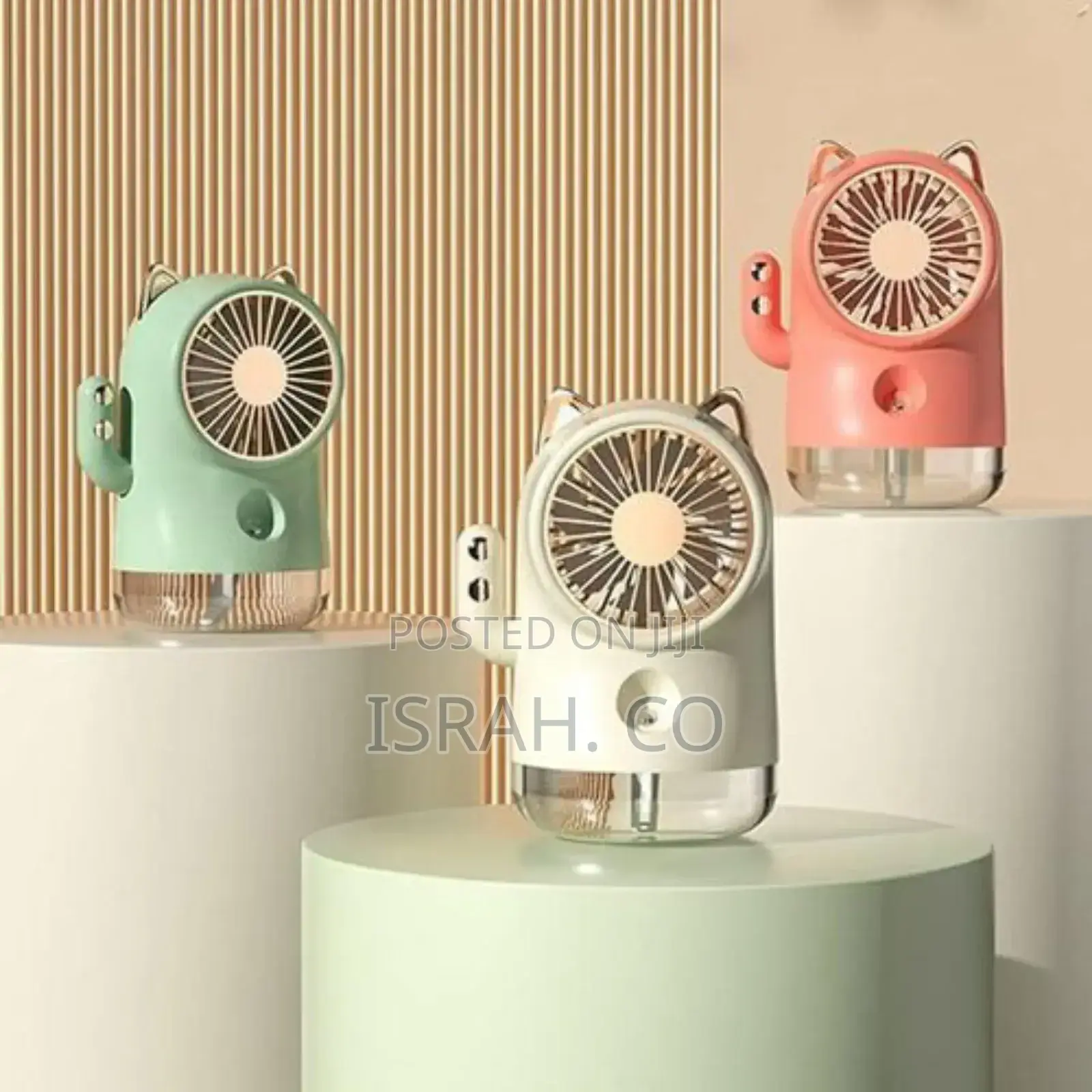 Usb Rechargeable Pussycat Water Ice Mist Spray Fan Misting