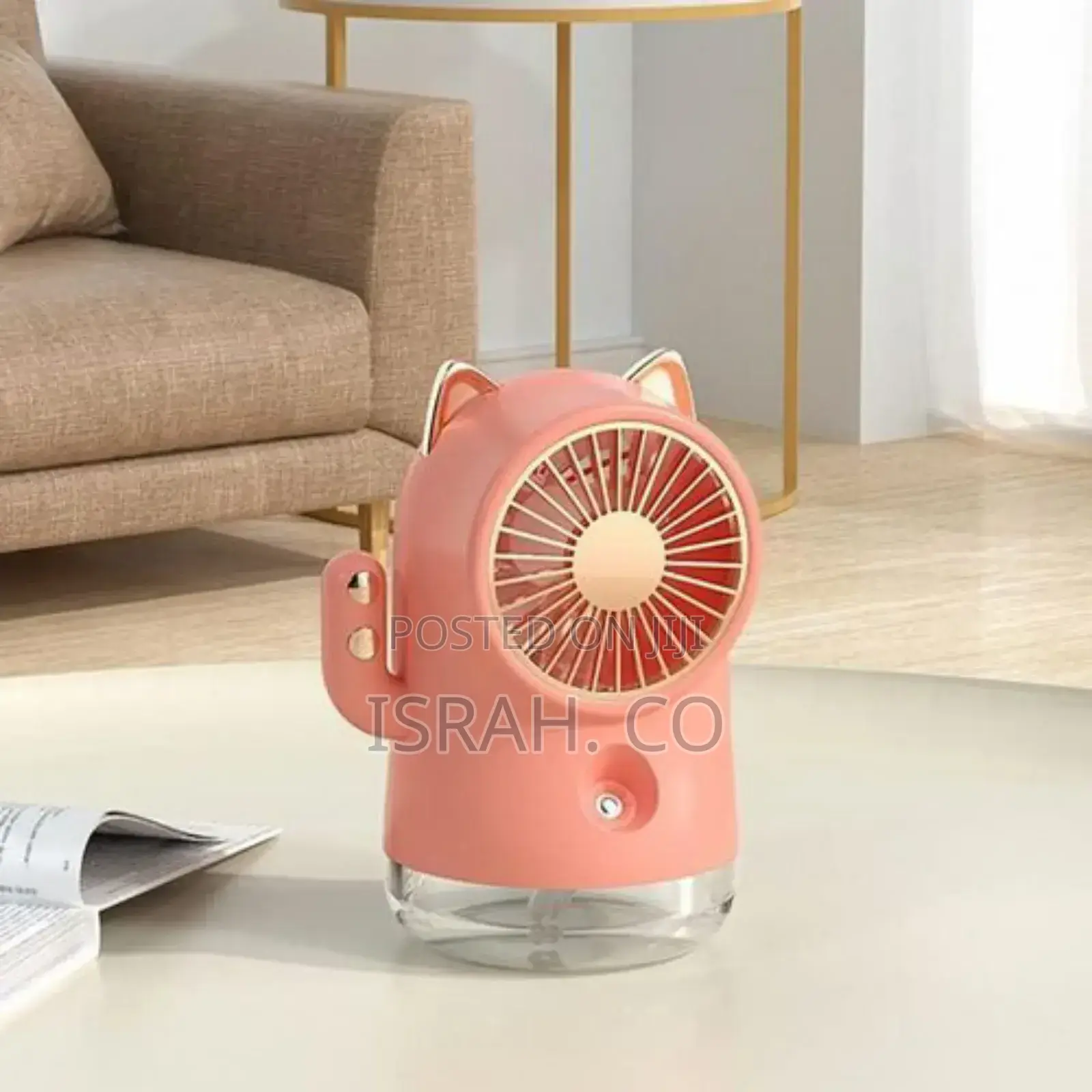Usb Rechargeable Pussycat Water Ice Mist Spray Fan Misting