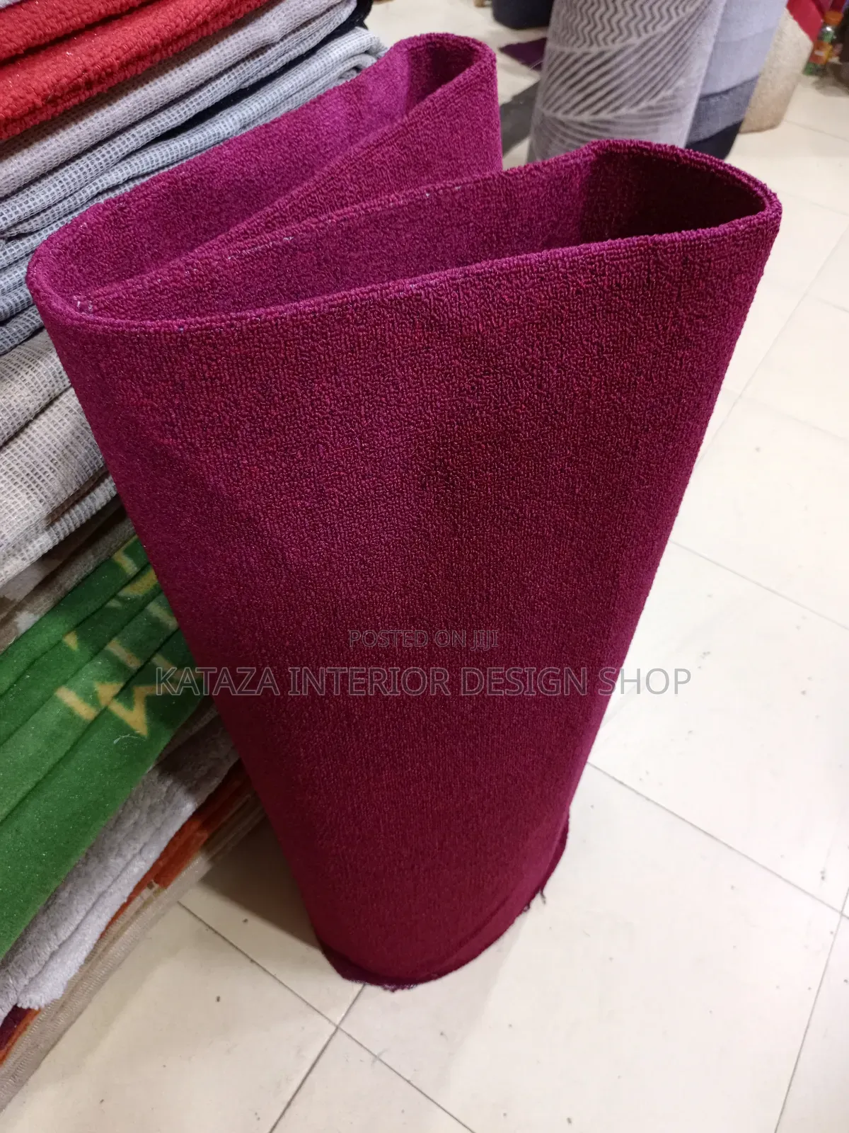 Office Maroon Woolen Carpet