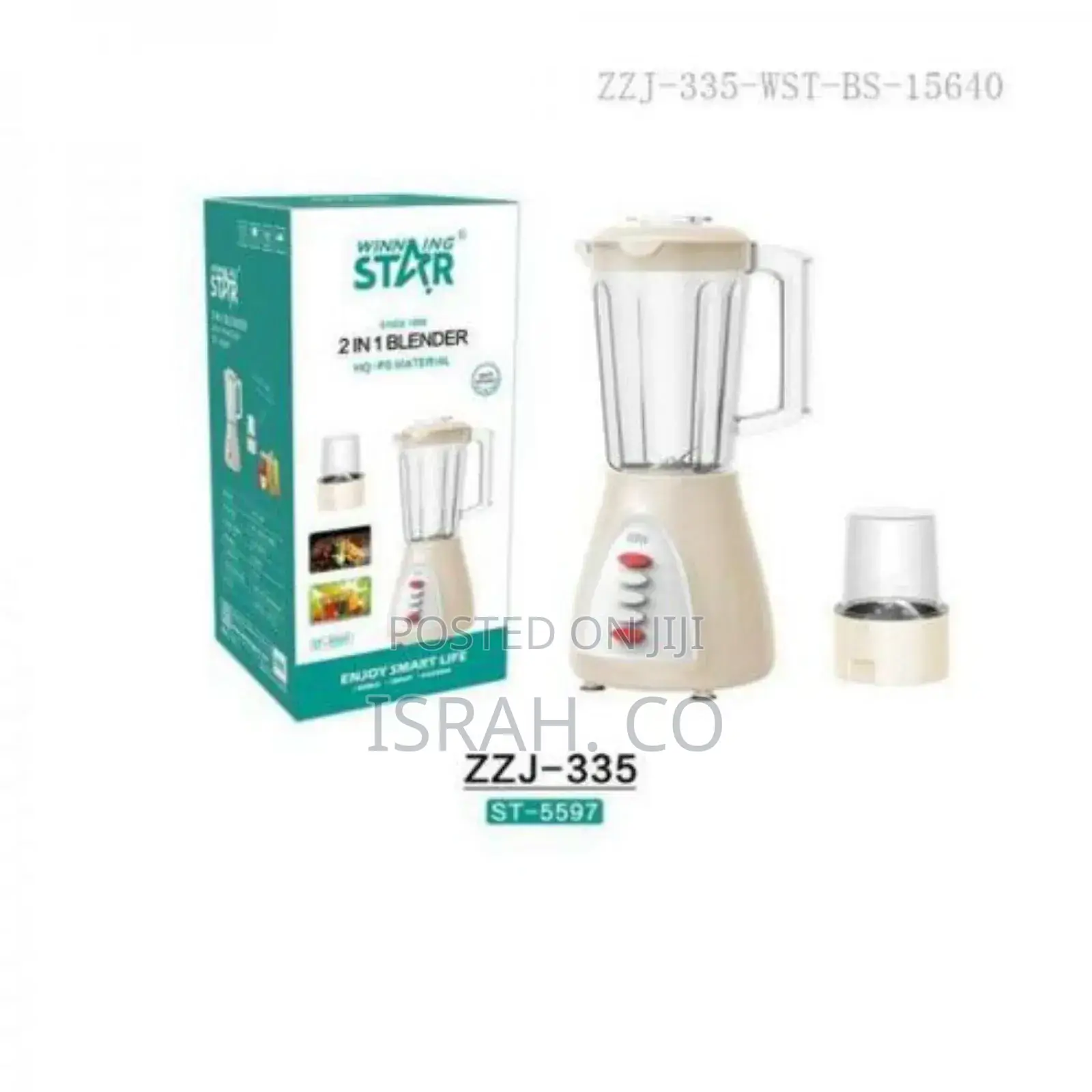 Winningstar 2 in 1 Blender Juicer Grinder 1.5l- Cream
