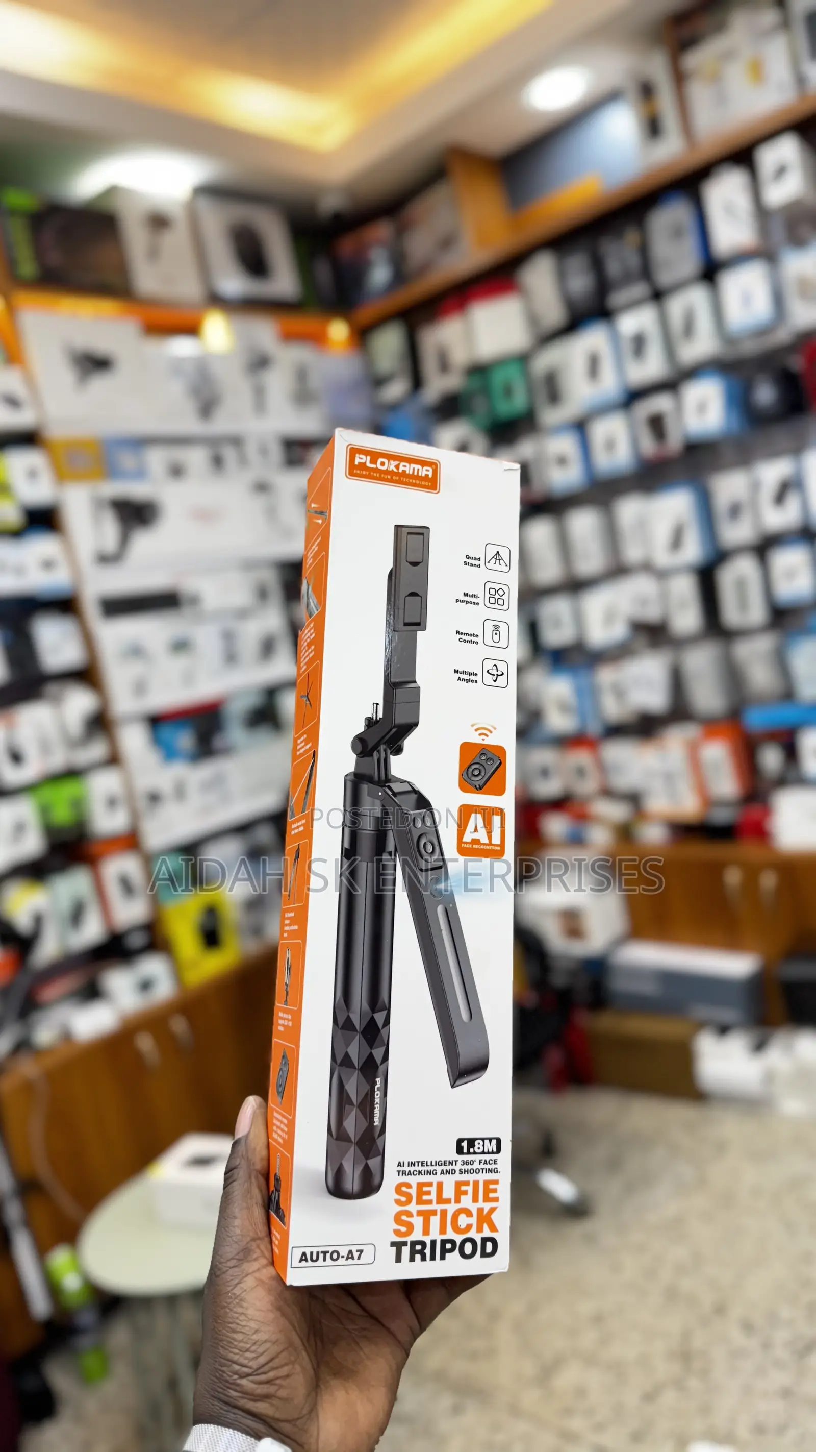 Auto Face Tracking 360 Rotation Expandable Selfie Stick
