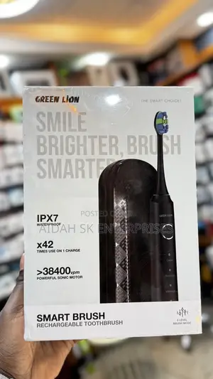 Green Lion Smart Brush Rechargeable Toothbrush - Black
