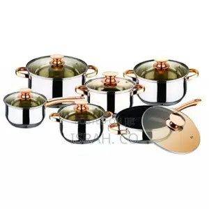 12 Pieces Heavy Stainless Steel Saucepans/Cookware Pots