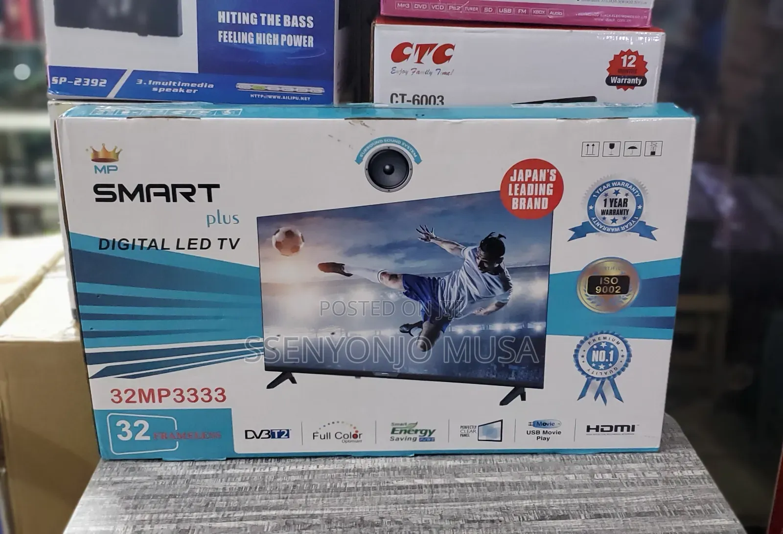 Smart Plus 32" Digital LED TV | 32mp3333, DVB-T2, Full Hd-