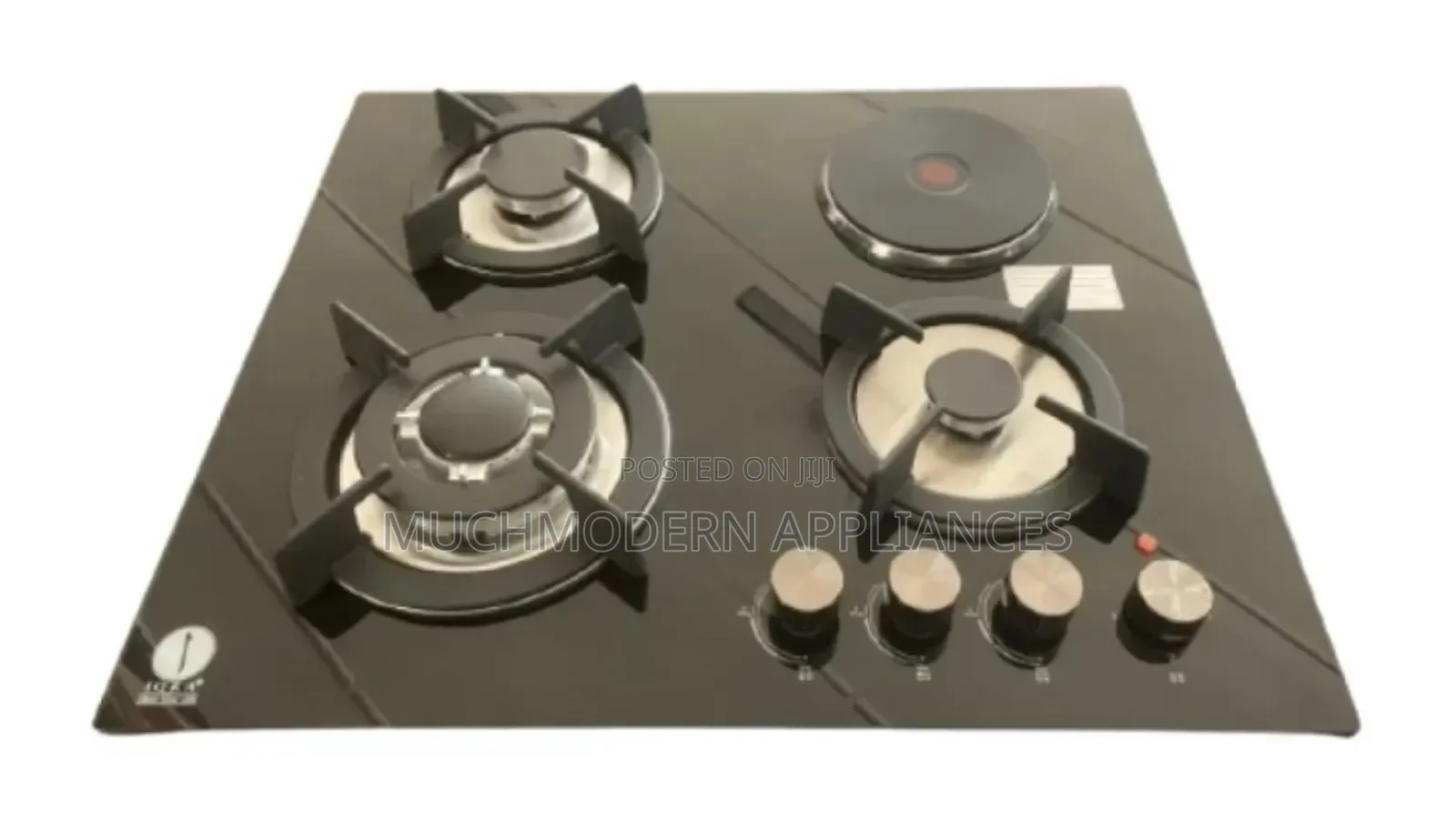 IQRA 60cm Built-in Hob; 3 Gas Burners + 1 Hotplate