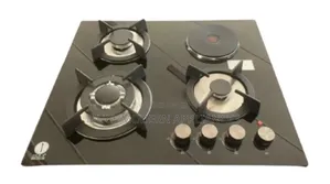 IQRA 60cm Built-in Hob; 3 Gas Burners + 1 Hotplate