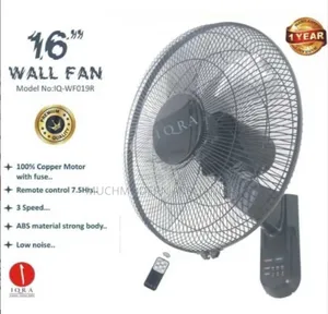 IQRA 16-Inch Wall Fan With Remote, 50 Watts (IQ-WF019R)