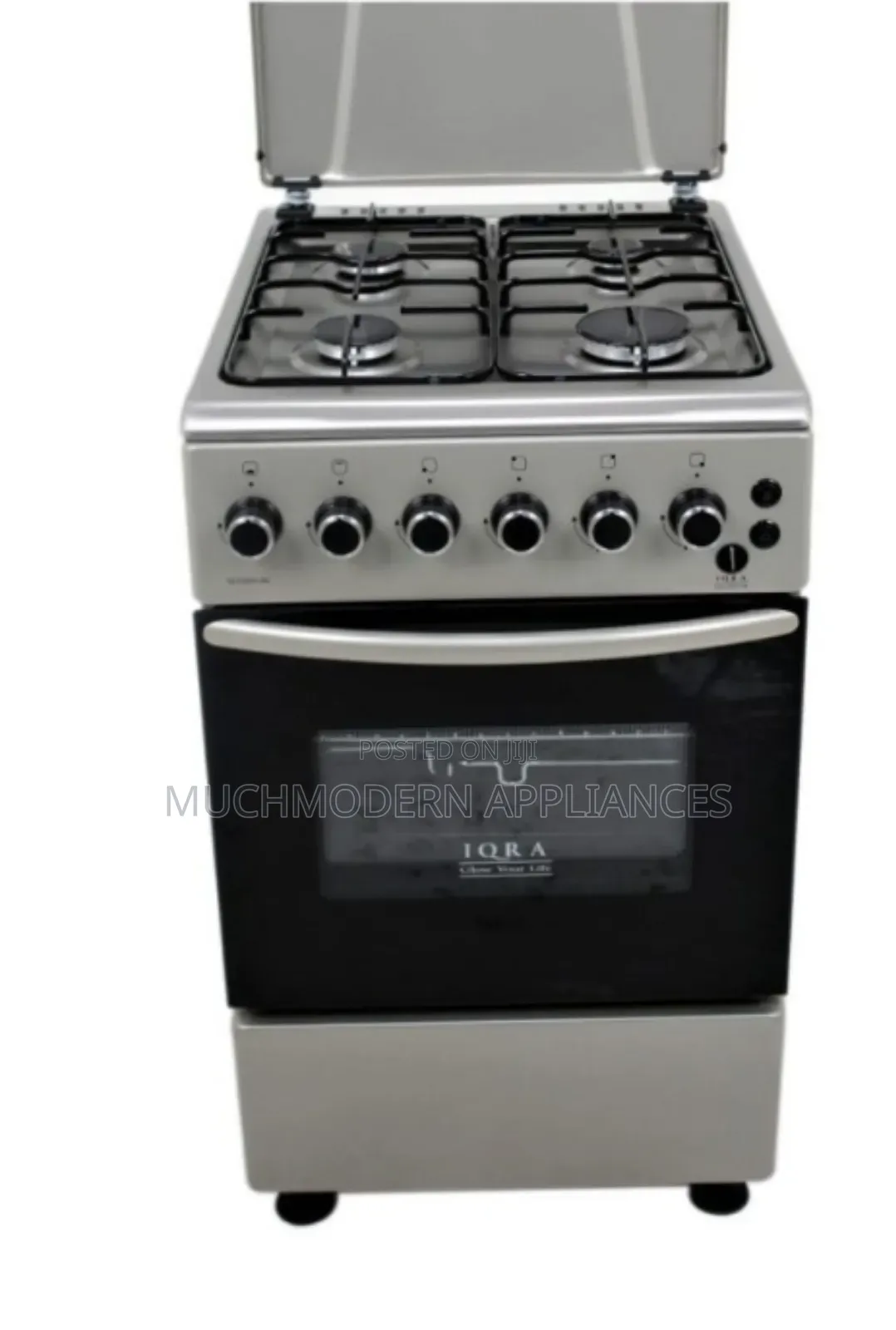 IQRA 50x60cm Freestanding Cooker; 4 Gas, Auto Ignition Grill