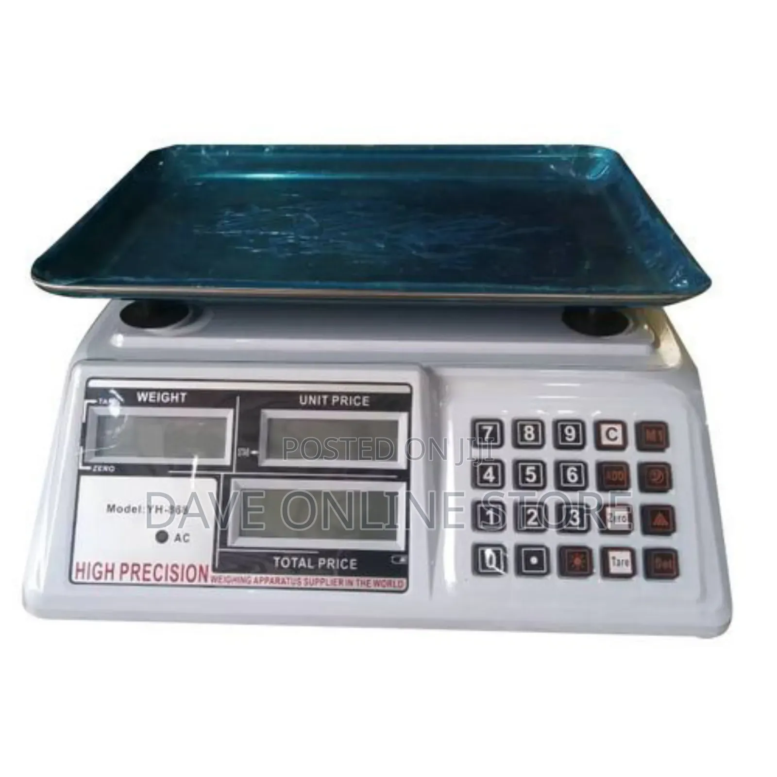 Rechargeable Digital Weighing Scale of 30kgs-Silver