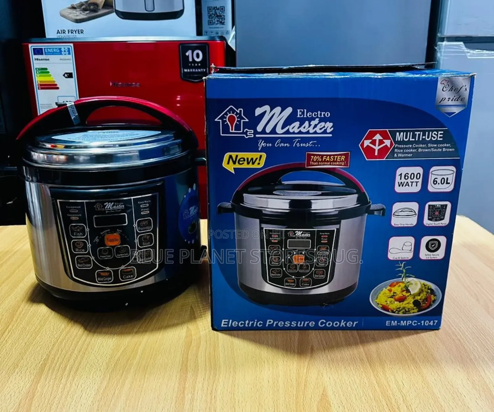 ELECTRO MASTER 6.0litre Pressure Cookers _1600w _EM-MPC-1047