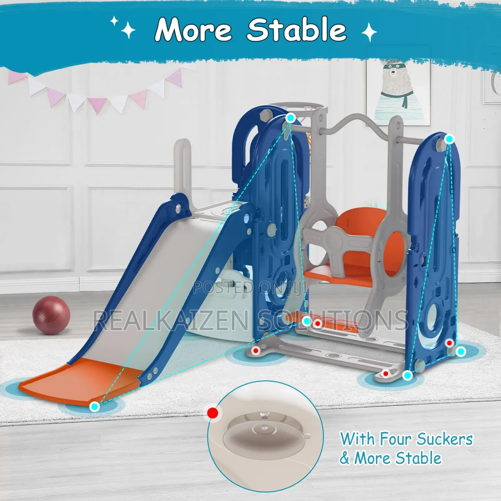 Multifunctional Children Playset With Climb| Slide and Swing