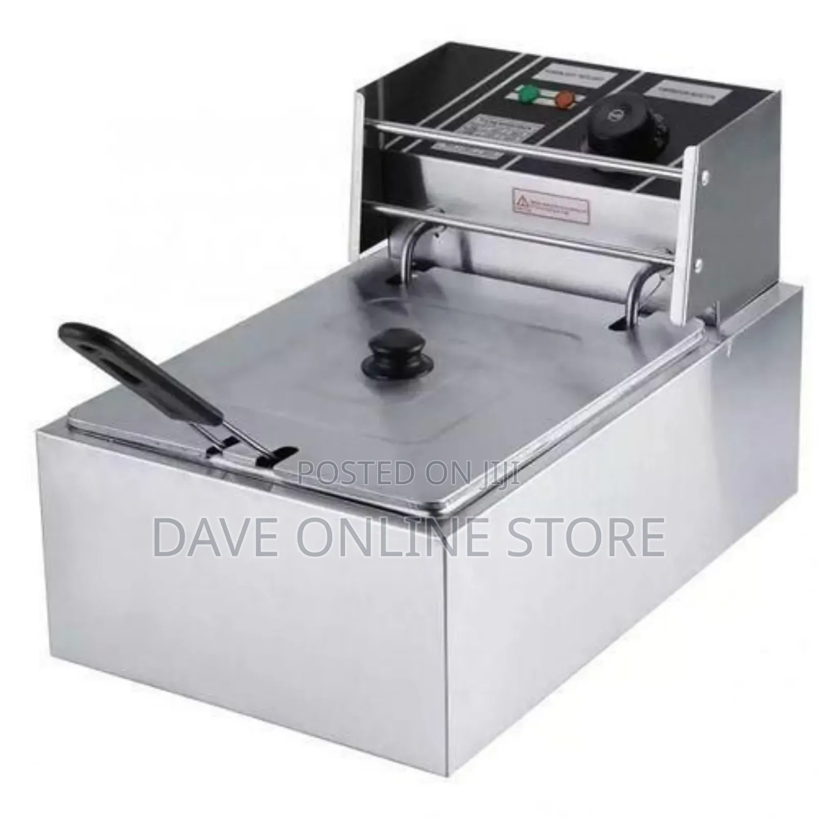Stainless Steel Deep Fryer With Chips Chicken Basket-6l