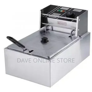 Stainless Steel Deep Fryer With Chips Chicken Basket-6l