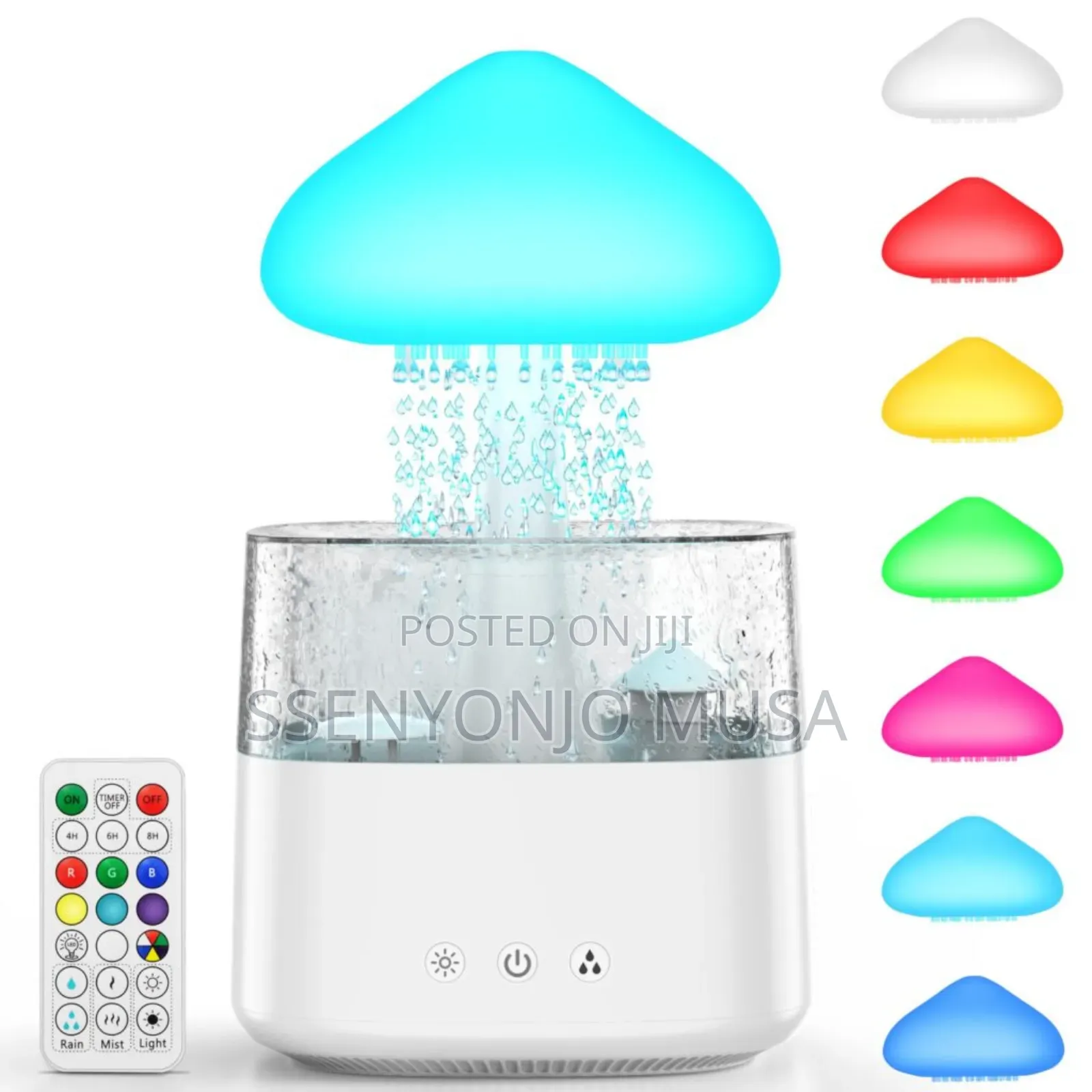 Rainy Night Humidifier Diffuser | Soothing Rain Sounds, 7-
